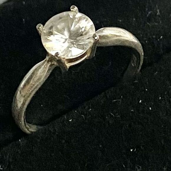 DM# Striking Cz & Sterling 925 Silver Ring 6 3/4 - Picture 9 of 11